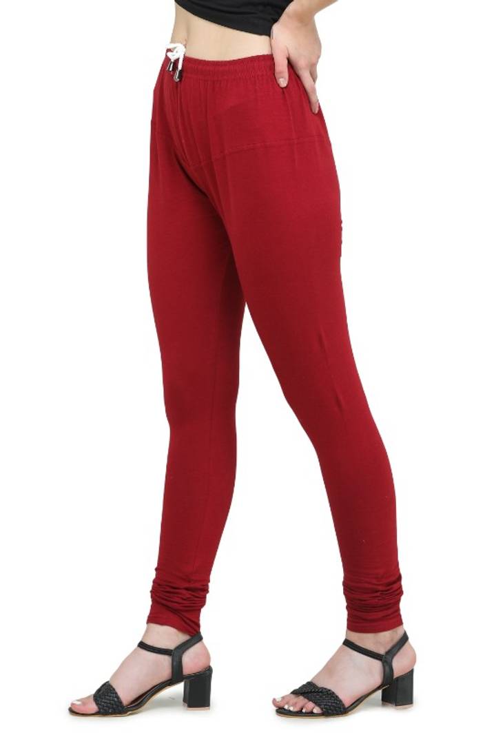 Trendy Cotton Blend Churidar Legging With Drawstring Waistband